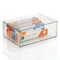 mDesign Stackable Kitchen Storage Bin Box with Pull-Out Drawer - Clear